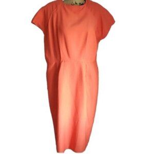 Vintage Orange High Waist Sheath Dress